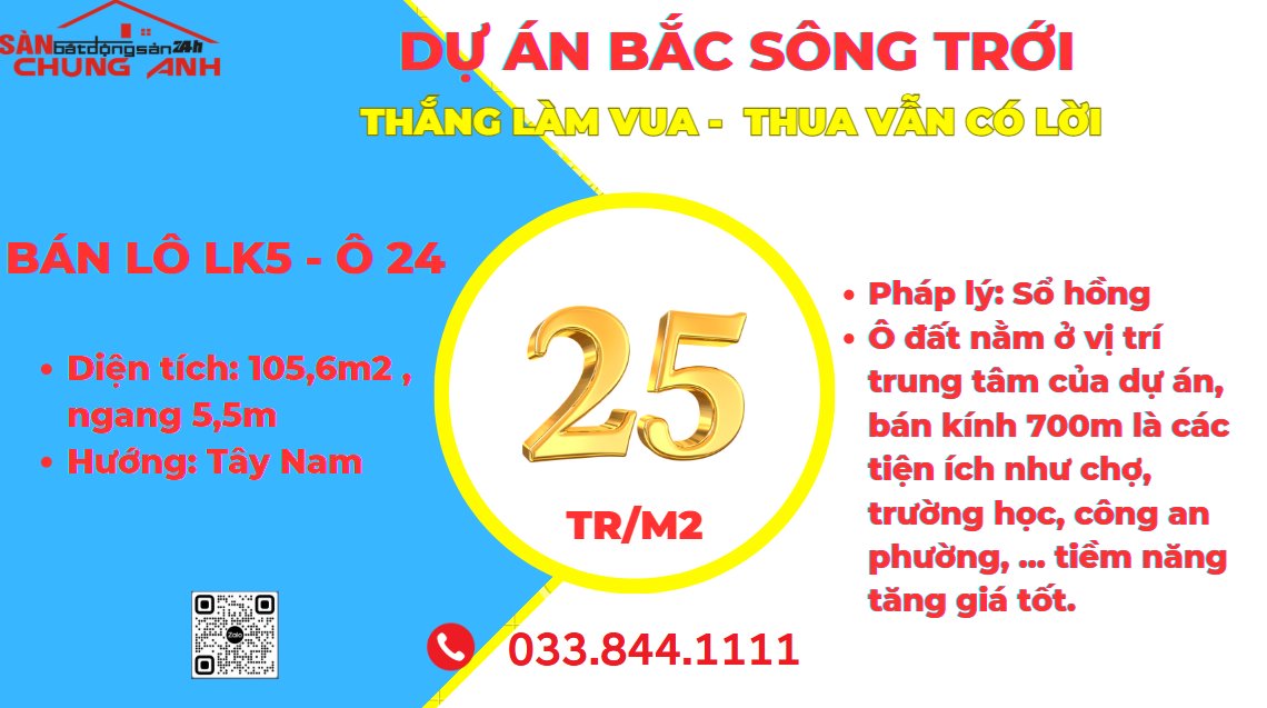 Đất nền dự án Bắc Sông Trới - Hoành Bồ, Quảng Ninh, 105m² giá 2.767 tỷ - Tiềm năng tăng giá cao!