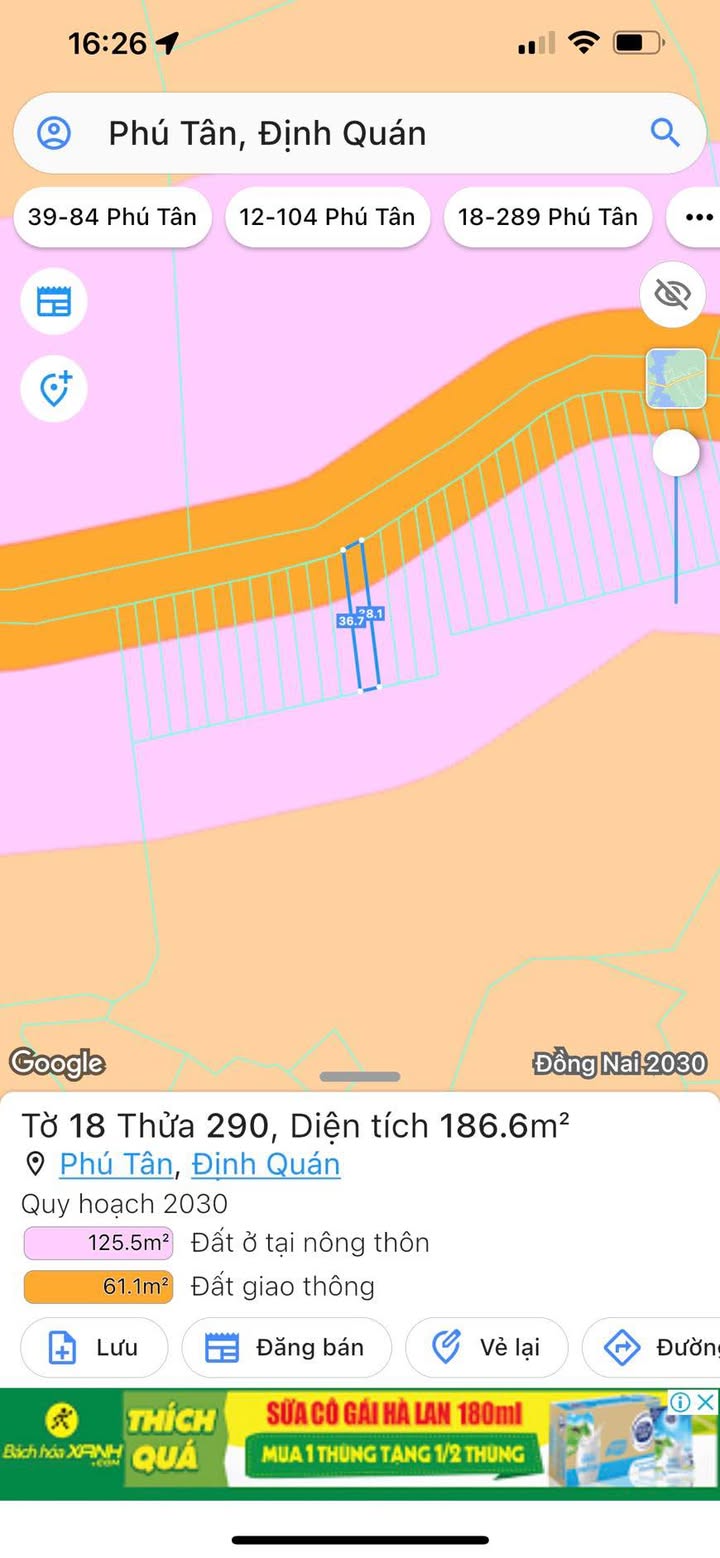 Đất nền Phú Vinh, Định Quán 185m² giá 400 triệu - Cơ hội đầu tư sinh lời!