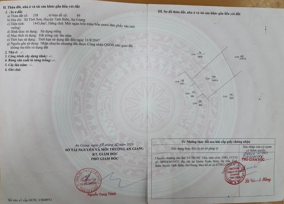 Đất thổ cư 1446m² tại Thới Sơn, Tịnh Biên, An Giang - Giá chỉ 1 tỷ, thương lượng tốt!