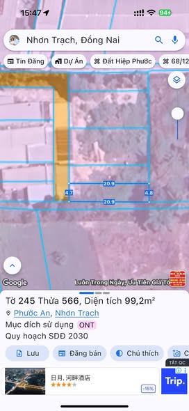 Đất thổ cư 99m² ấp 4, xã Phước An, Nhơn Trạch - Giá 1.1 tỷ, đầu tư sinh lời!