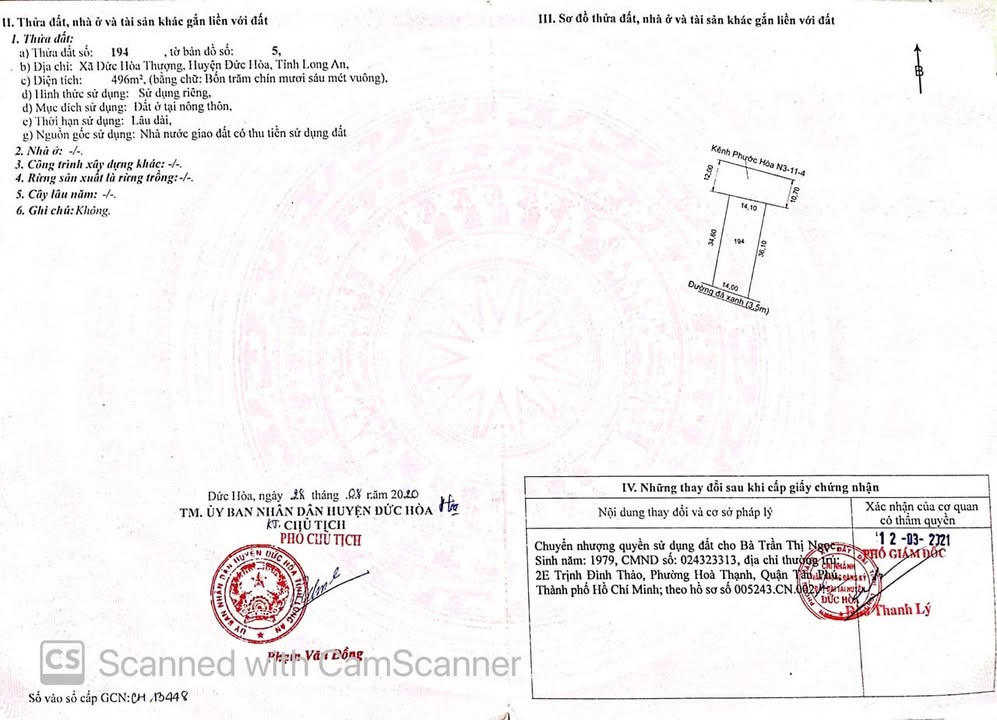 Đất nền Đức Hòa Thượng 600m² giá 3.5 tỷ - Cần bán gấp!