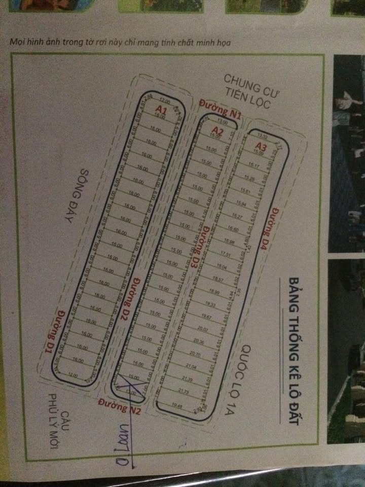 Đất mặt tiền đường 1A Phủ Lý 600m² - Đầu tư sinh lời hấp dẫn!