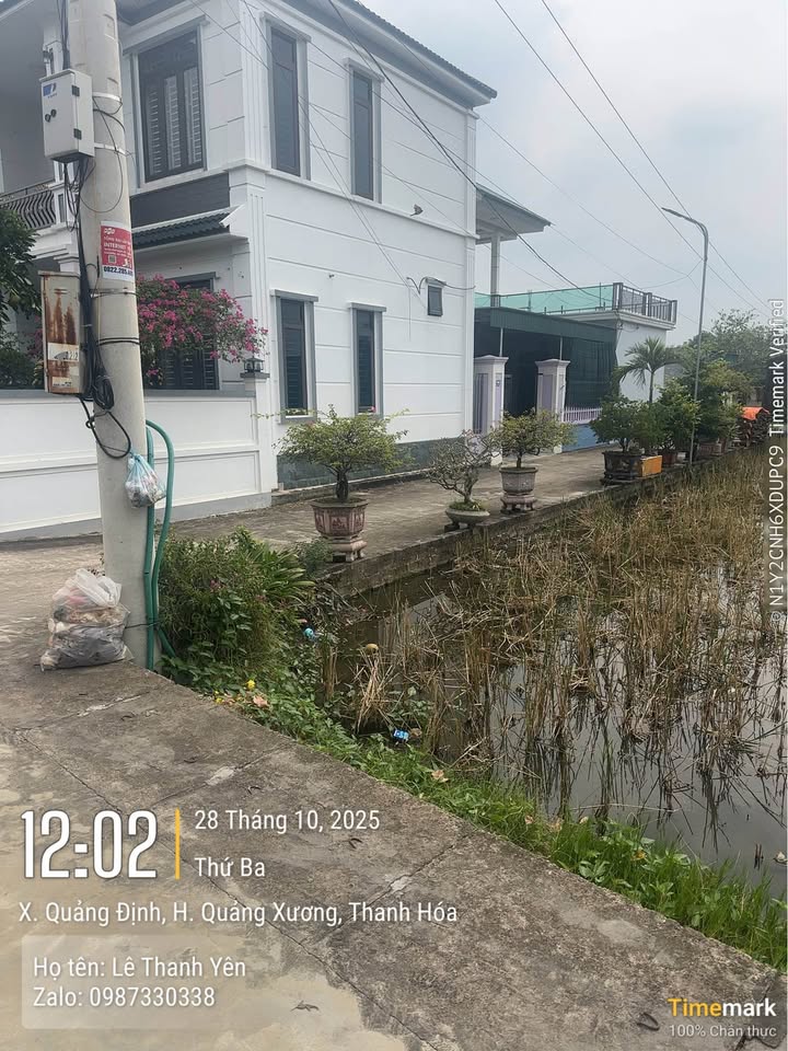 Đất thổ cư tại xã Quảng Định, Quảng Xương 217m² - Giá rẻ bất ngờ!