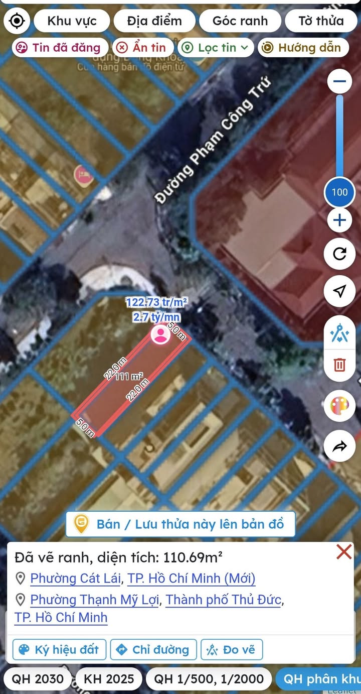 Đất nền Thạnh Mỹ Lợi Quận 2 110m² giá 13.4 tỷ - Cơ hội đầu tư vàng!