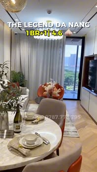 Căn hộ 1PN The Legend Đà Nẵng 40.3m² giá 4.6 tỷ - Full nội thất cao cấp!