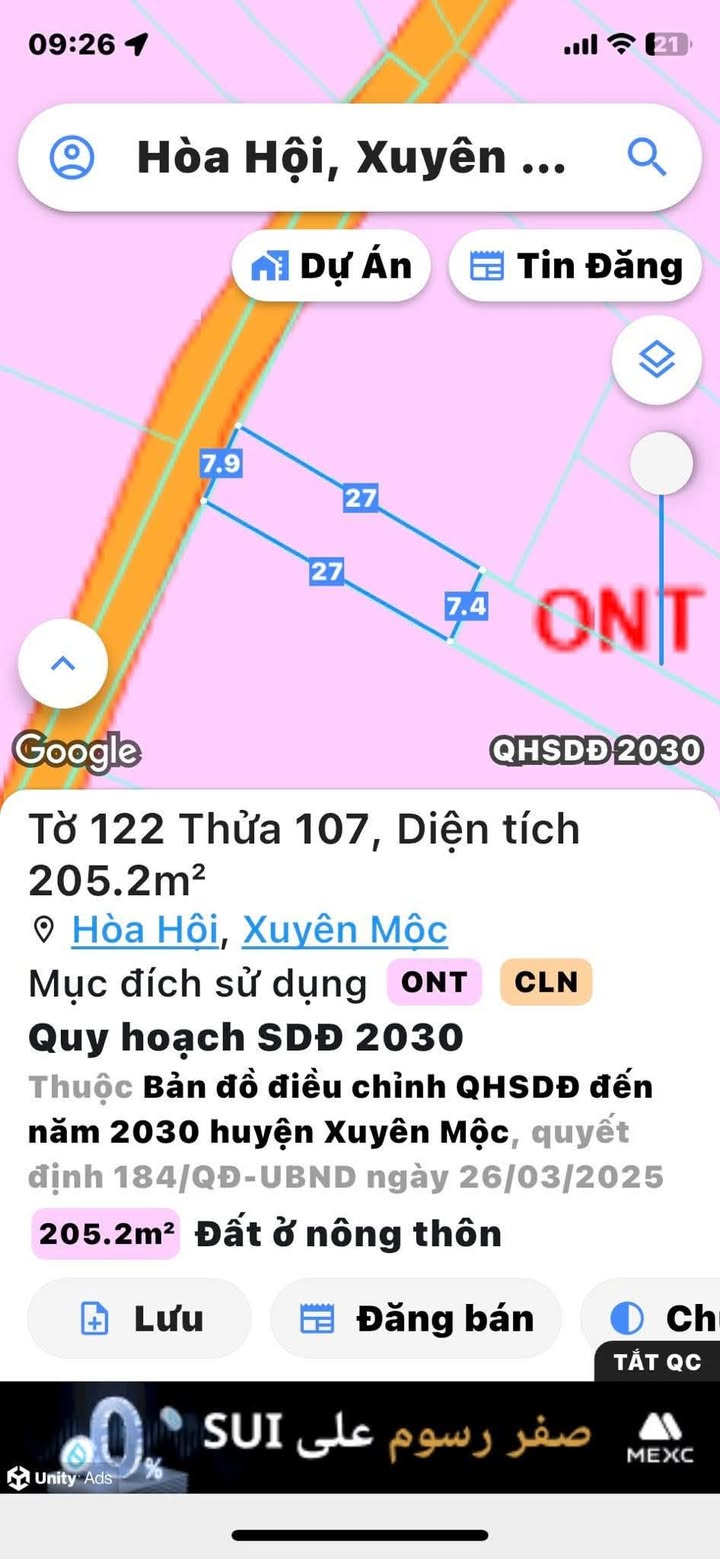 Đất nền 199m² tại ấp 6, xã Hòa Hội, Xuyên Mộc - Giá chỉ 700 triệu!