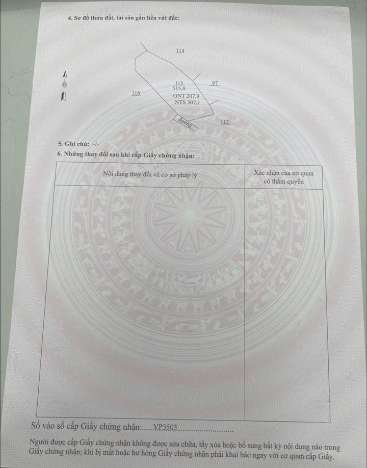 Bán đất thổ cư 515m² tại Mỹ Tân, Thiên Trường - Giá chỉ 1.35 tỷ, sổ đỏ chính chủ!