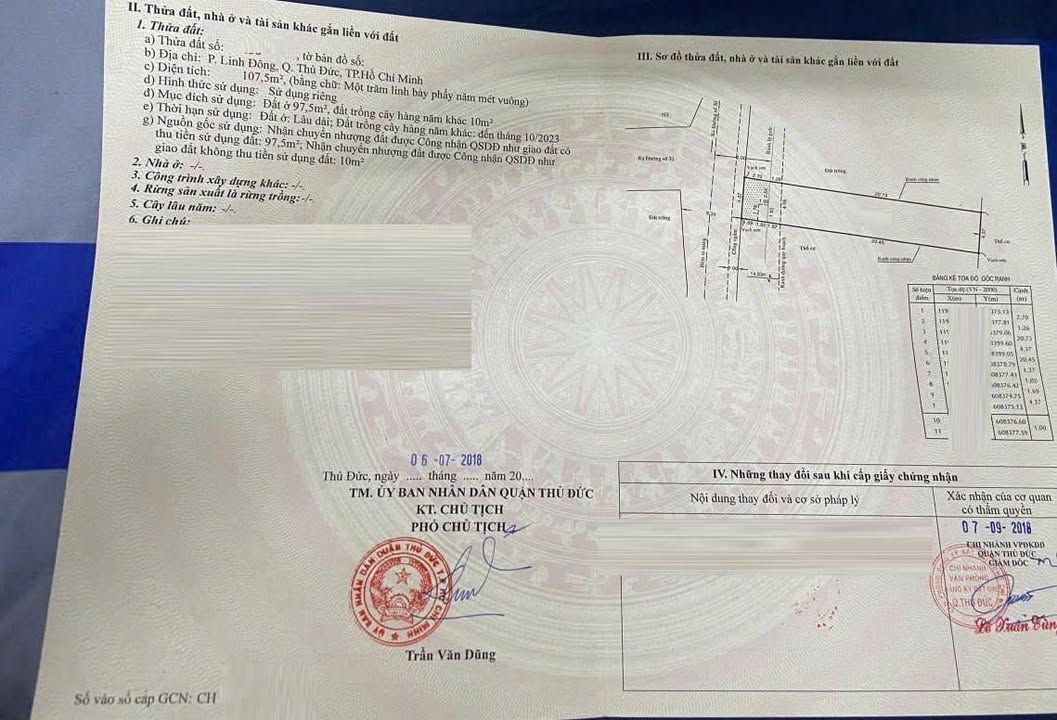 Đất nền hẻm nhựa đường 32, Phường Linh Đông, 107.5m² giá 7 tỷ - Tiềm năng phát triển lớn!