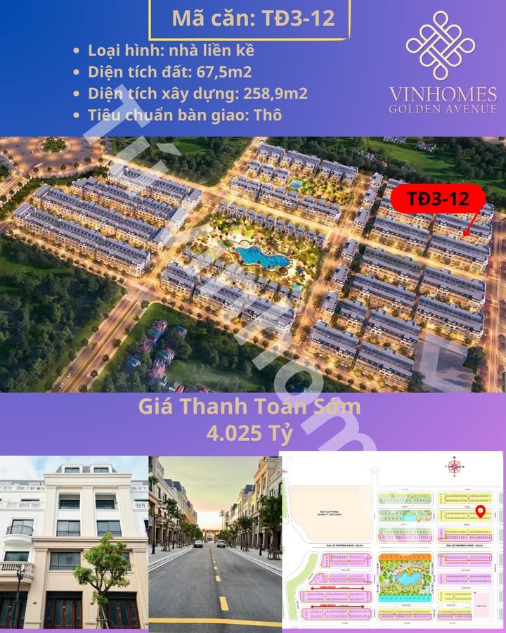 Townhouse Liền Kề Vương Miện Móng Cái 67.5m² giá 4.025 tỷ - Ưu đãi khủng tháng 10!