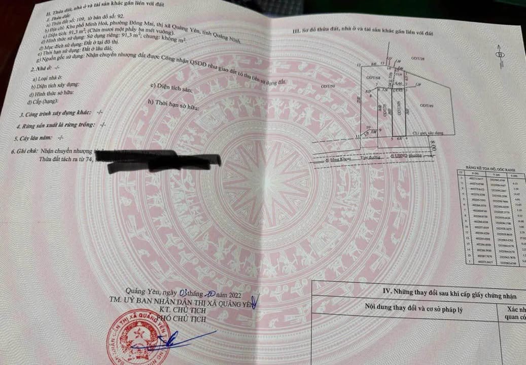 Bán ô mặt đường kinh doanh tại Đông Mai, Quảng Yên 91m² - Giá chỉ 1.6 tỷ!