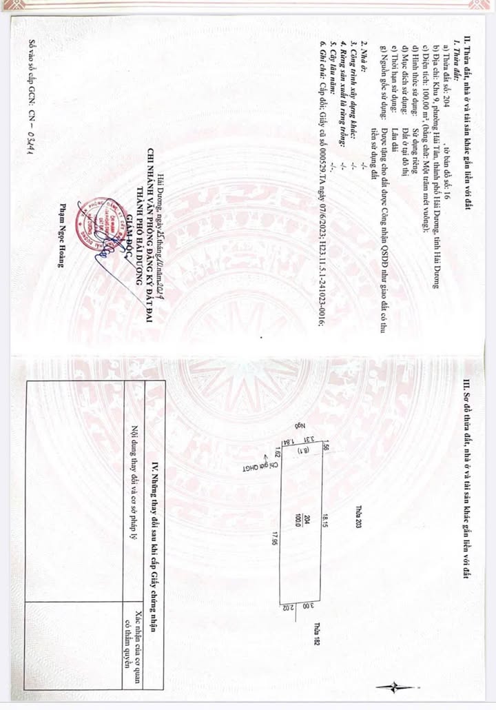 Lô đất Lê Thanh Nghị, Hải Tân 100m² giá 3 tỷ - Đường ô tô vào tận nơi!