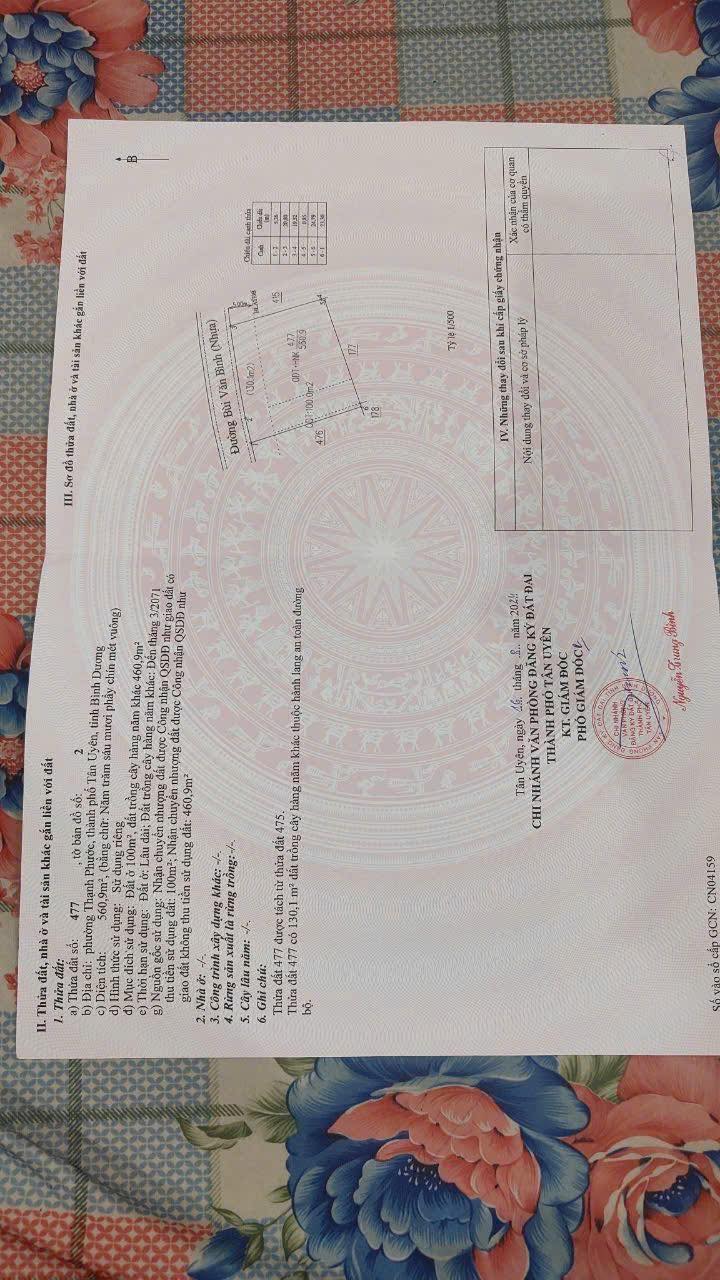 Đất nền phân lô Thạnh Phước Tân Uyên 586m² giá 3.6 tỷ - Đầu tư sinh lời ngay!