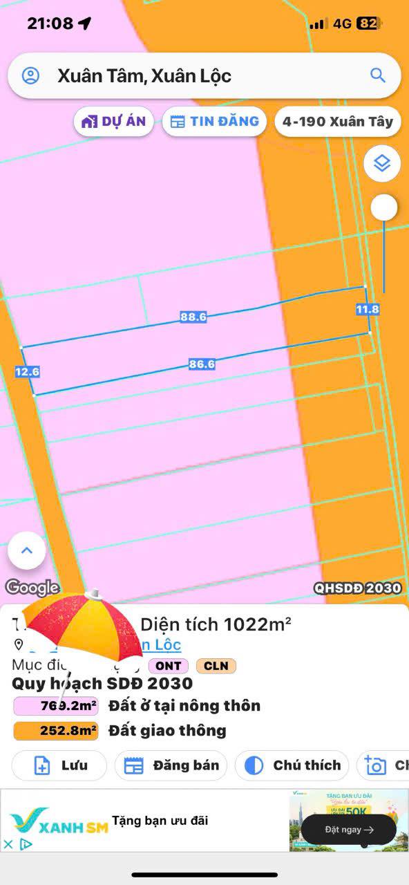 Đất thổ cư 1000m² 2 mặt tiền nhựa Xuân Tâm, Xuân Lộc giá chỉ 6.5 tỷ!