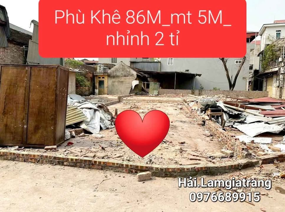 Đất nền Phù Khê Đông, Từ Sơn 86m² giá 2 tỷ - Đầu tư sinh lời ngay!