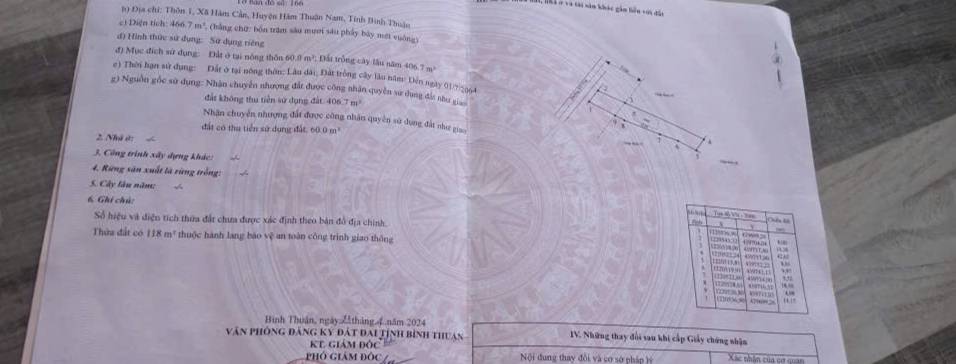 Đất thổ cư 992m² tại ĐT 718, Hàm Thạnh, Bình Thuận - Cơ hội đầu tư hấp dẫn!