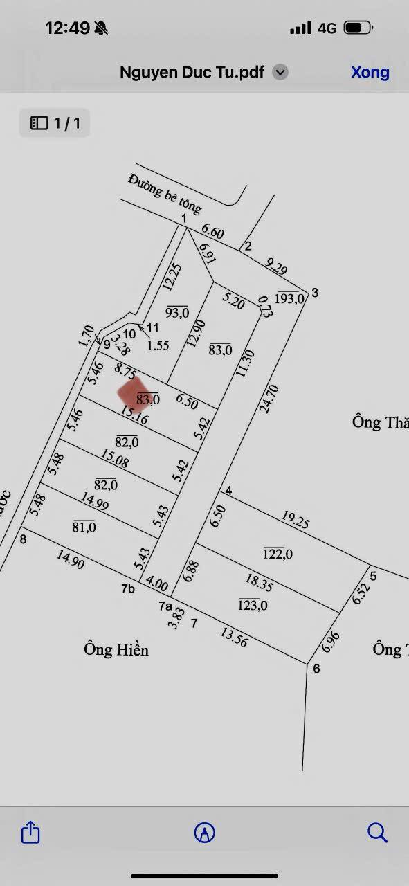 Đất nền chính chủ Long Xuyên Phúc Thọ 83m² giá 30 triệu/m² - Ô tô tải vào tận nơi!