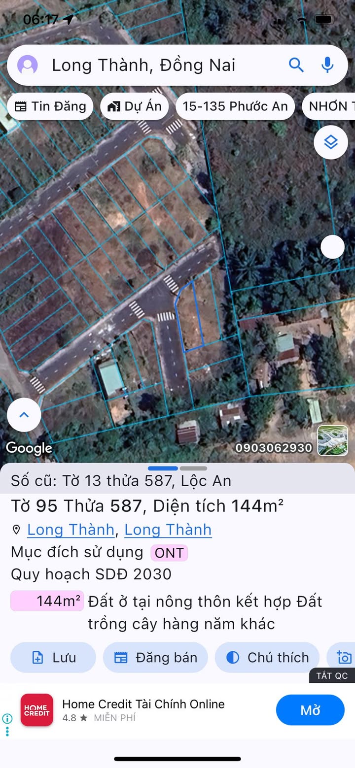 Đất nền Lộc An 144m² giá thỏa thuận - Lô góc 2 mặt tiền thuận lợi