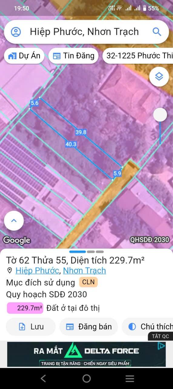 Đất nền Hiệp Phước Nhơn Trạch 229m² giá 2.7 tỷ - Đầu tư sinh lời!