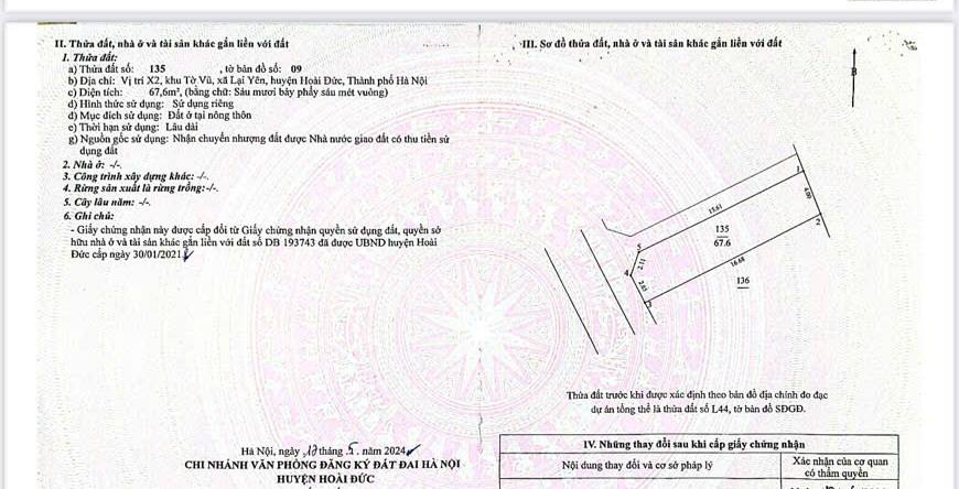 Đất đấu giá Lại Yên, Hoài Đức 67.6m² giá 9.464 tỷ - Lô góc thuận tiện kinh doanh!