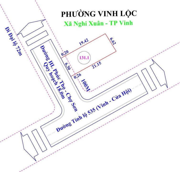 Đất nền mặt đường Phúc Thọ, xã Nghi Xuân, 131m² giá 2.69 tỷ - Cơ hội đầu tư hấp dẫn!