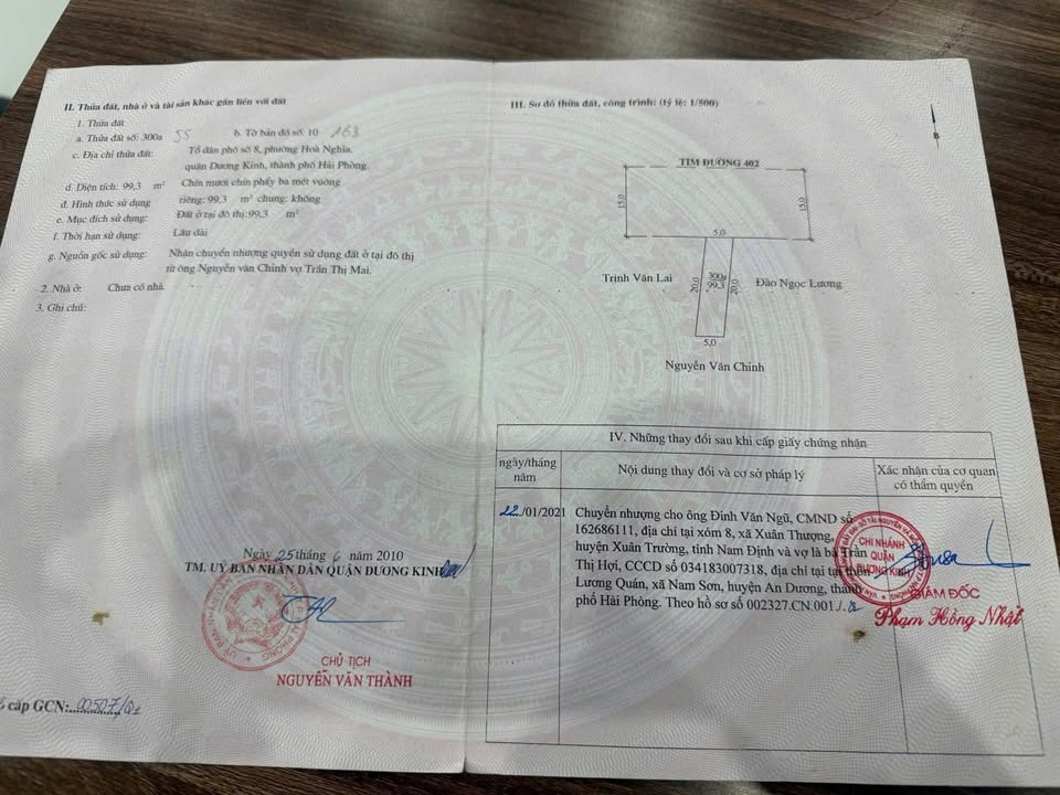 Lô đất mặt đường 402 Kiến Thụy 99.3m² giá 2.8 tỷ - Đầu tư sinh lời ngay!