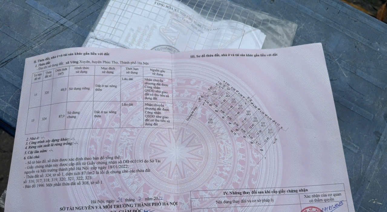 Đất Võng Xuyên Phúc Thọ 48m² giá 1.1 tỷ - Vị trí đẹp, ô tô đỗ gần