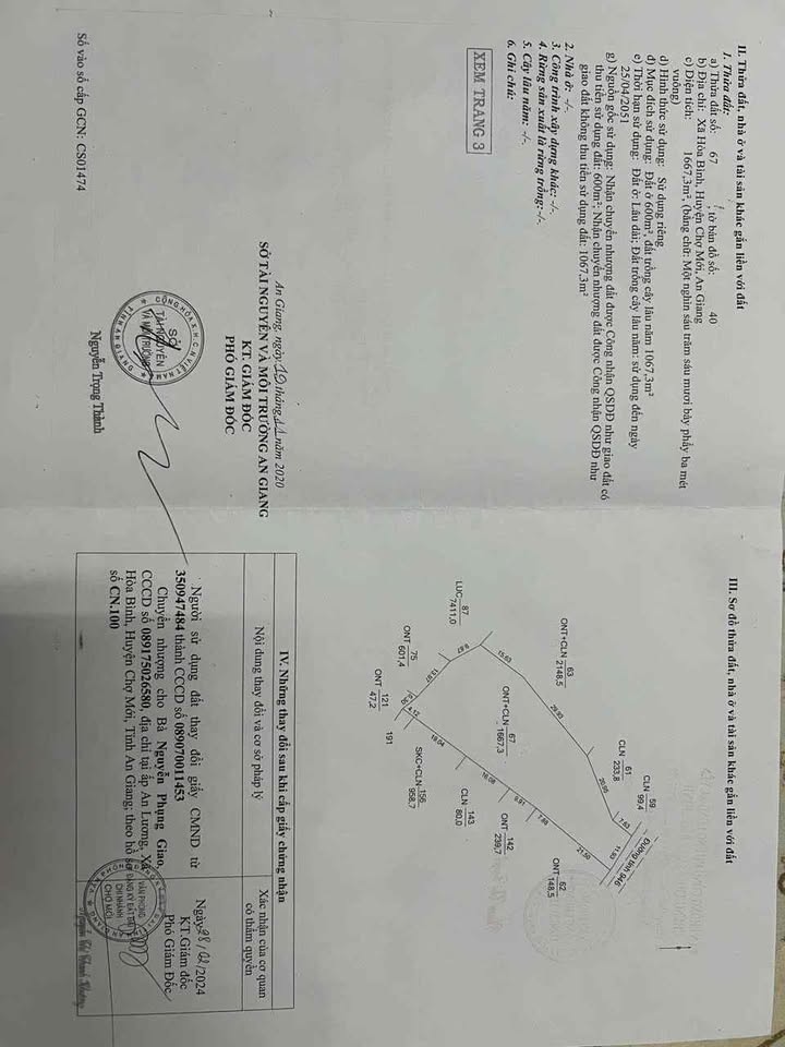 Đất chính chủ 1667m² tại Hội An, Chợ Mới - Giá chỉ 4 triệu/m²!