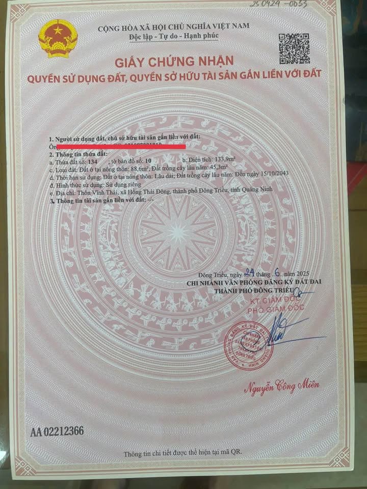 Đất nền Hồng Thái Đông 133,9m² giá 500 triệu - Cơ hội đầu tư tuyệt vời!