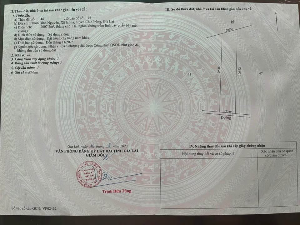 Đất nền Thôn Bình Nguyên, Xã Ia Pia, 2007m² chỉ 280 triệu - Sổ riêng, đầu tư sinh lời!