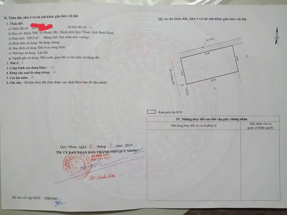 Đất nền Tái Định Cư Thanh Long Quy Nhơn 200m² giá 1 tỷ - Cơ hội đầu tư tuyệt vời!