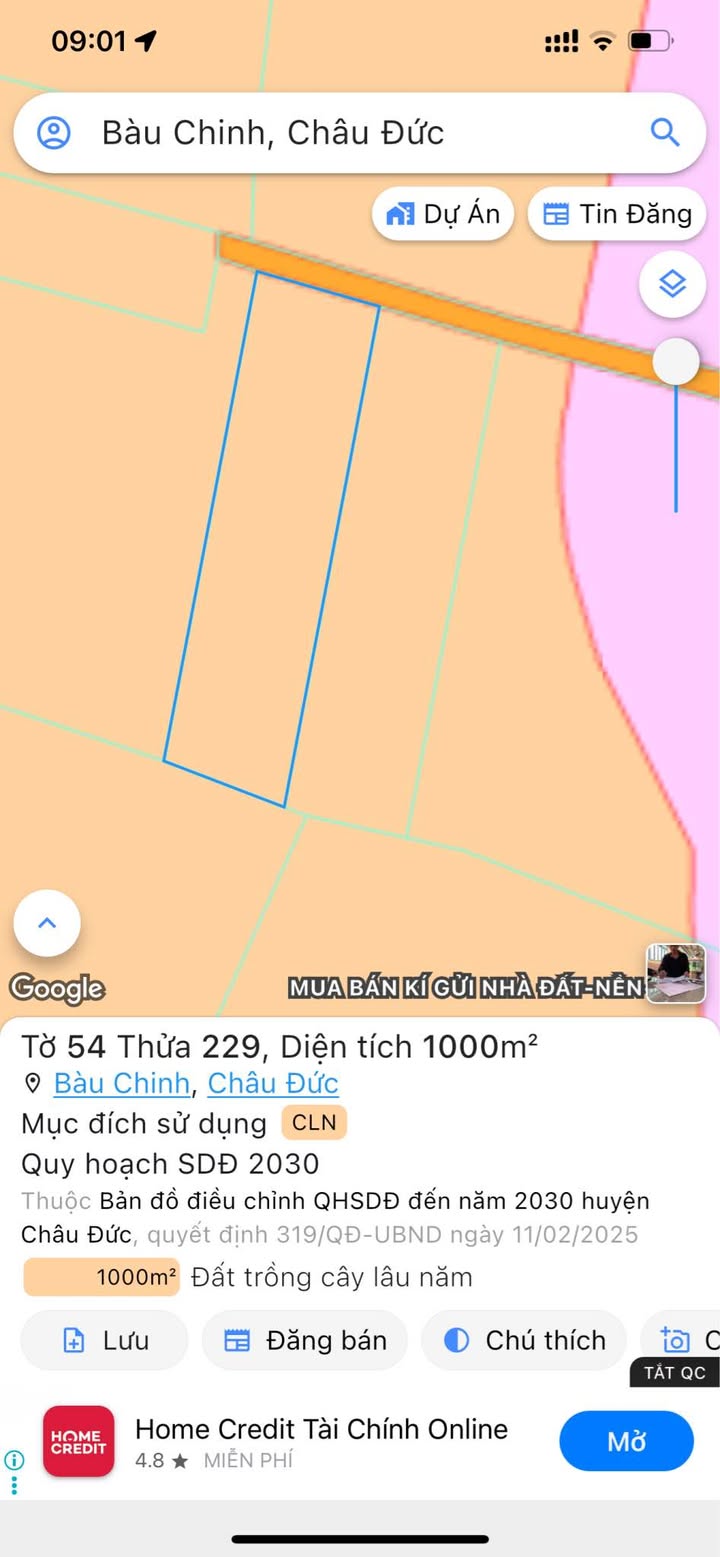 Đất nền Bàu Chinh Châu Đức 1008m² giá 1.15 tỷ - Cơ hội đầu tư vàng!