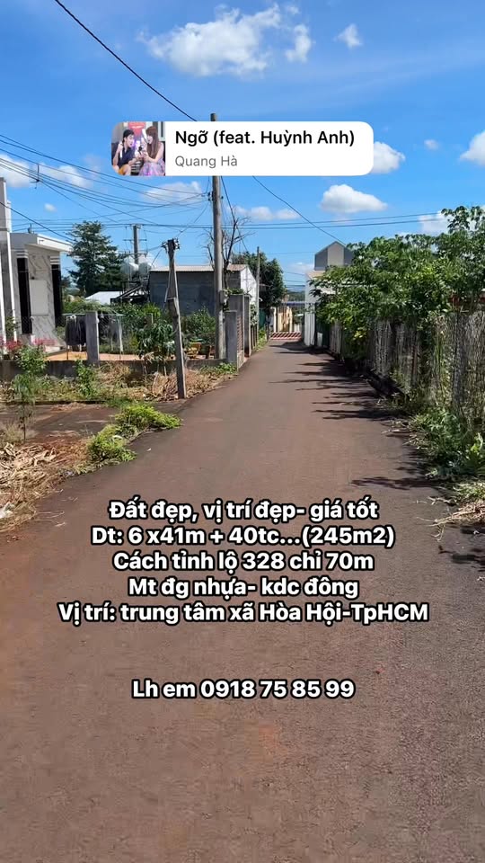 Đất nền Hòa Hội Xuyên Mộc 246m² giá 890 triệu - Vị trí đắc địa, pháp lý rõ ràng!
