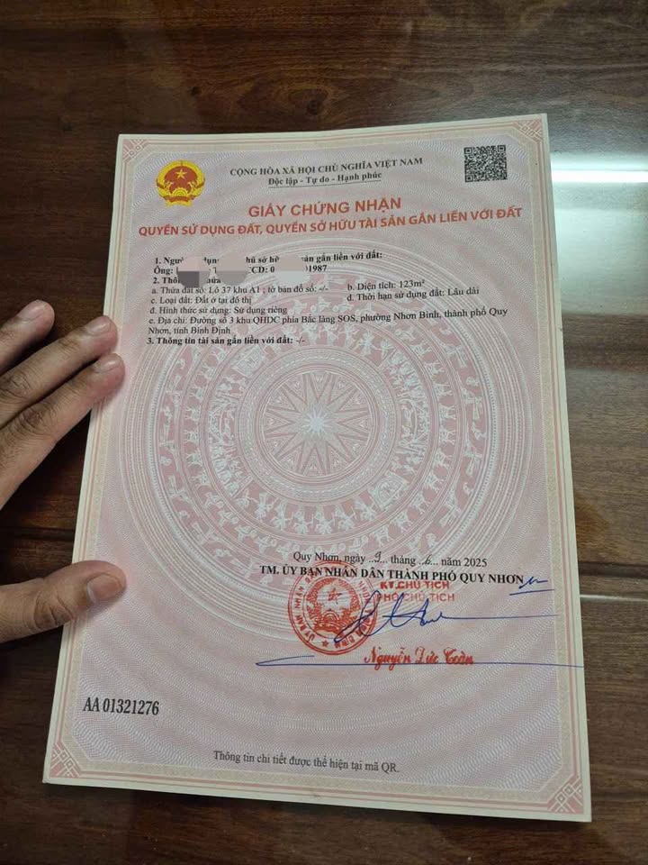 Đất nền đẹp đường Phùng Chí Kiên, TP. Quy Nhơn 123m² - Đối diện Đại học Quang Trung