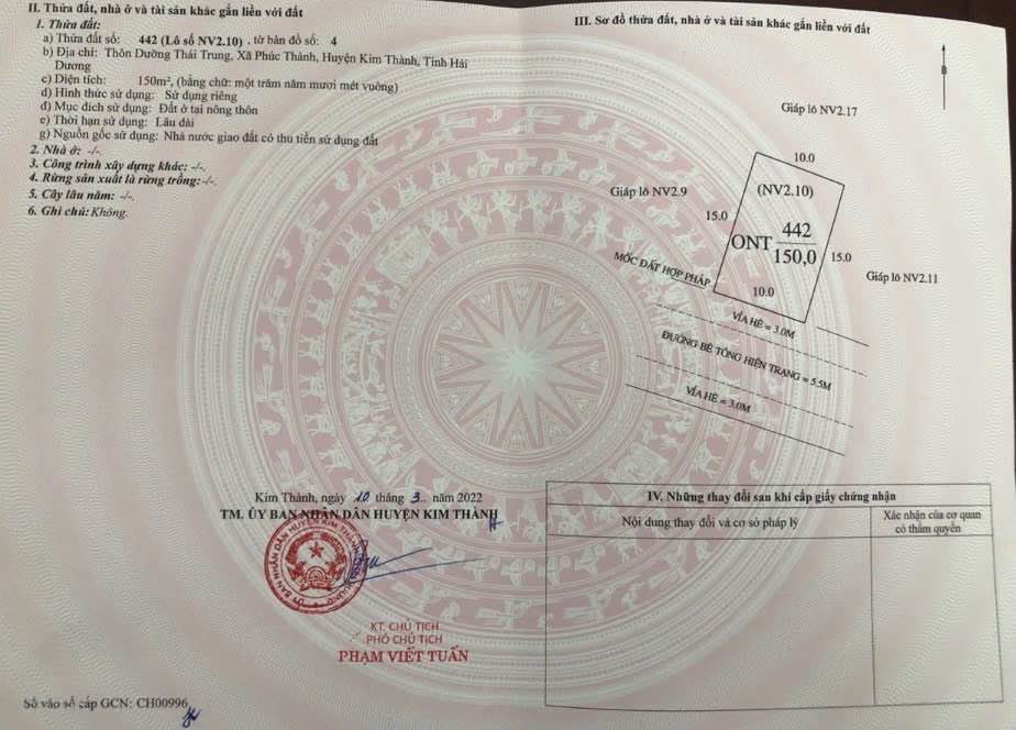 Đất Biệt Thự Phúc Thành, Kim Thành 150m² giá 2 tỷ - Đầu tư lý tưởng!