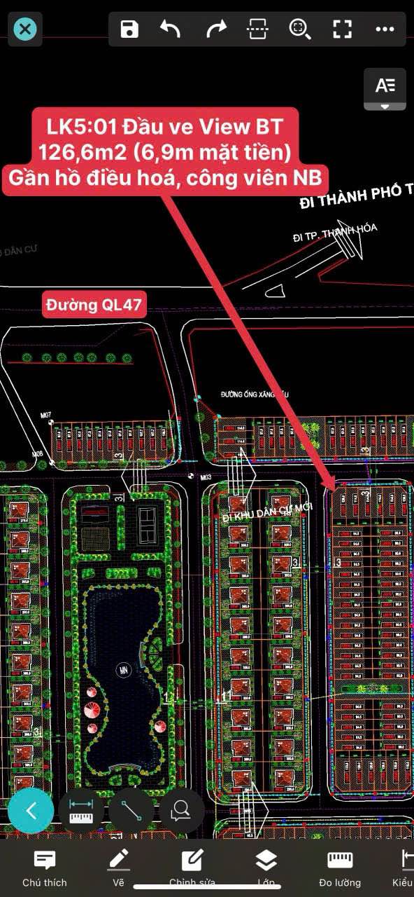 Đất nền lô góc LK5:01 Đại đô thị Đông Sơn 126.6m² - View biệt thự, công viên nội bộ