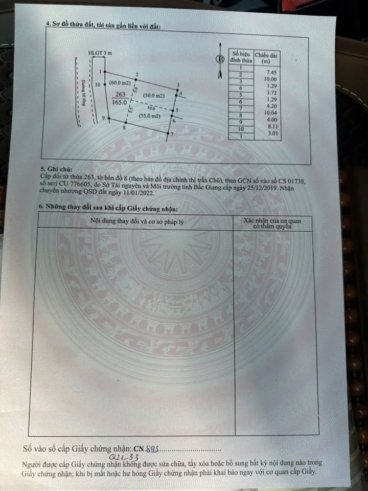 Đất thổ cư Lê Hồng Phong, Lục Nam 165m² giá thỏa thuận - Đầu tư sinh lời ngay!