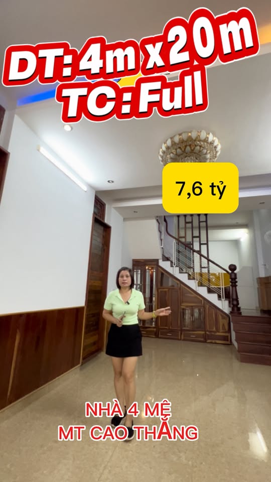 Nhà phố 1 trệt 3 lầu Đường Cao Thắng, 80m² giá 7.6 tỷ - Thiết kế hiện đại, kinh doanh thuận lợi!