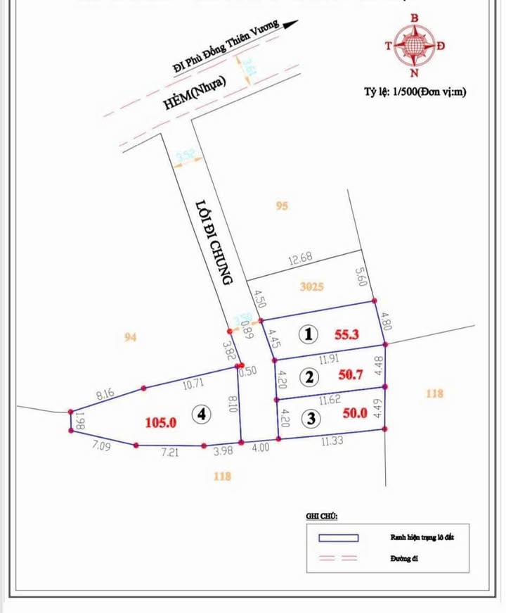 Đất xây dựng đường Phù Đổng Thiên Vương, Đà Lạt 56m² giá 3.3 tỷ - Cơ hội đầu tư hấp dẫn!