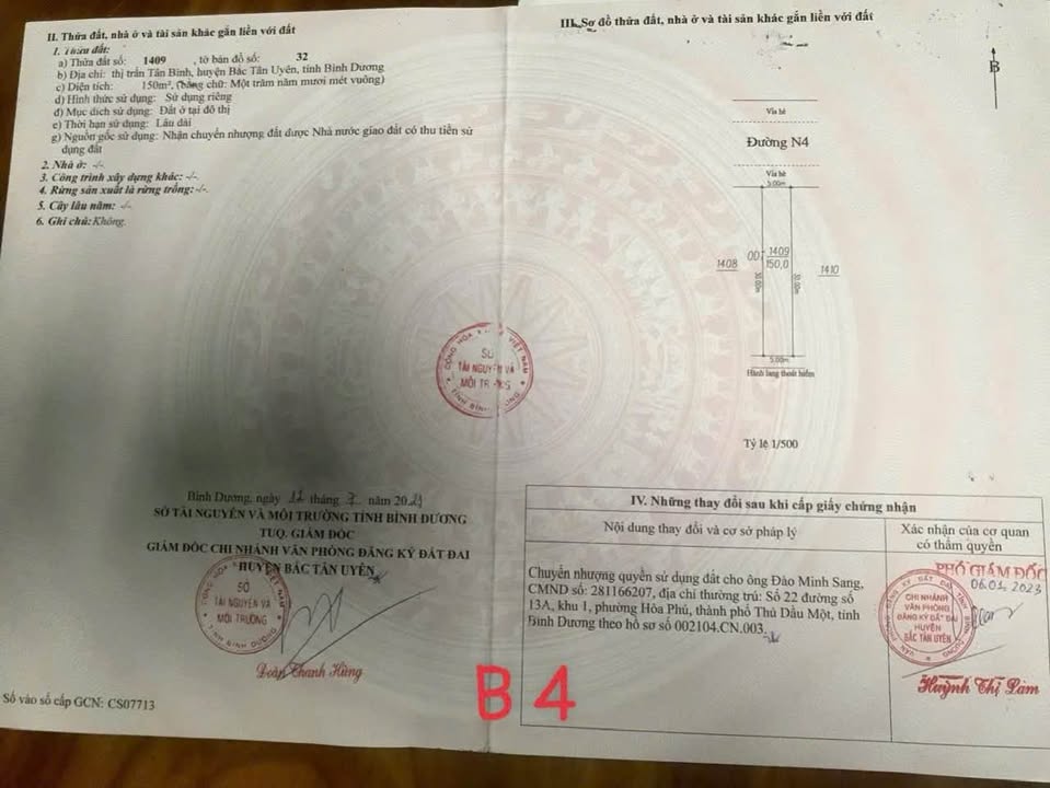Đất thổ cư 150m² đường thông Tân Uyên giá 2.08 tỷ - Sổ hồng chính chủ!