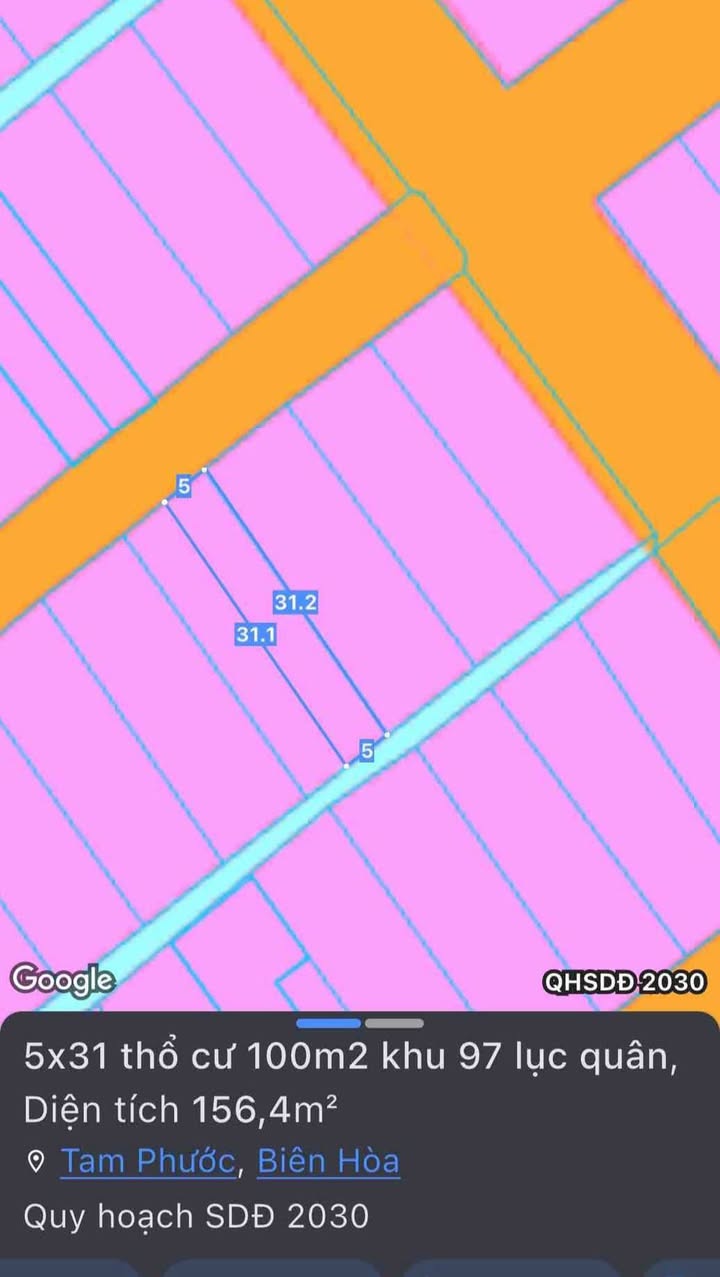 Đất nền Khu gia đình Trường Lục Quân 2, Tam Phước 155m² giá chỉ 2.4 tỷ - Sổ đỏ chính chủ!