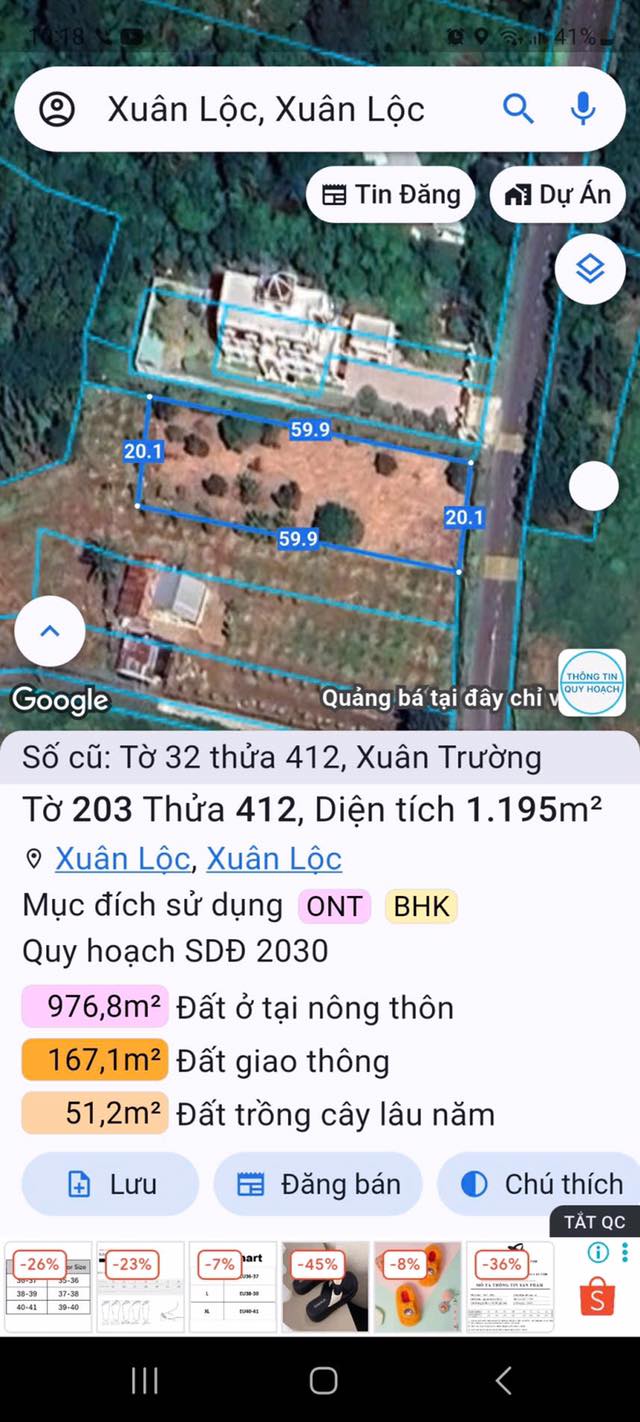 Đất nền tại Xuân Trường 1180m² giá 5.5 tỷ - Pháp lý rõ ràng, thương lượng chính chủ!