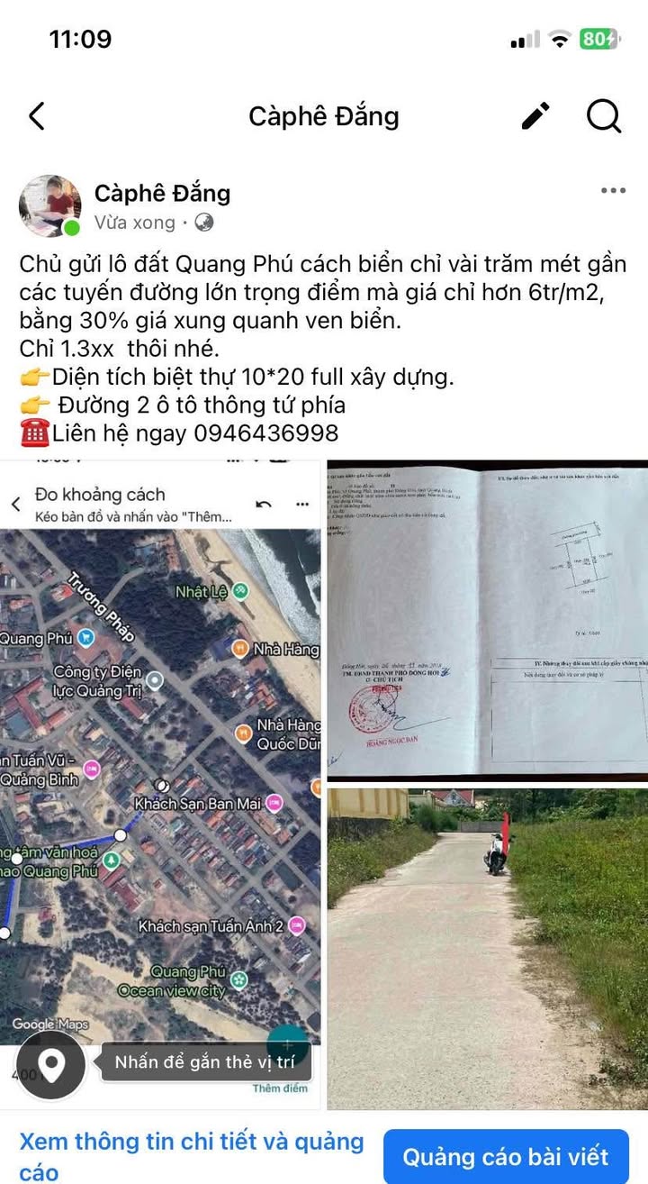 Đất nền Quang Phú 200m² giá chỉ 1.3 tỷ - Cơ hội đầu tư hấp dẫn!