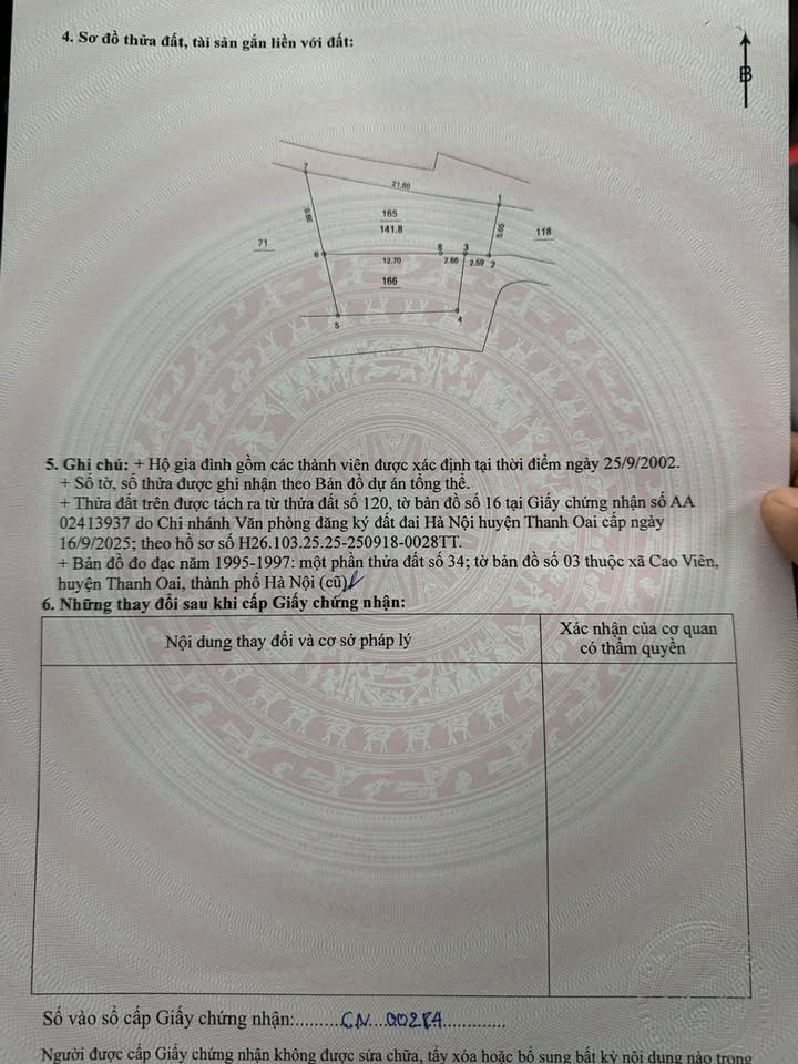 Đất nền Cao Viên, Thanh Oai 141m² giá 5.67 tỷ - Sổ đỏ chính chủ, gần bến xe