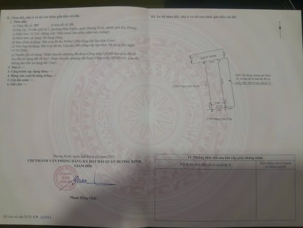 Đất góc phố Sông He, Hòa Nghĩa, Dương Kinh 55.5m² giá 1.2 tỷ - Vị trí đắc địa gần Vinhomes!