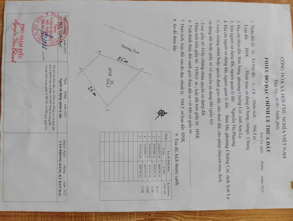 Đất nông nghiệp mặt đường 31m, phường Chiềng Cơi, TP Sơn La - Giá chỉ từ 200 triệu!