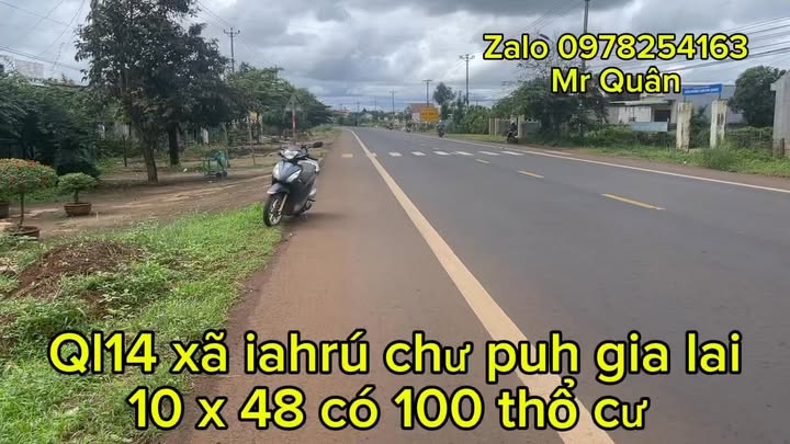Đất thổ cư 480m² xã Ia Hrú, Chư Pứh, Gia Lai giá 1.5 tỷ - Đầu tư sinh lời!