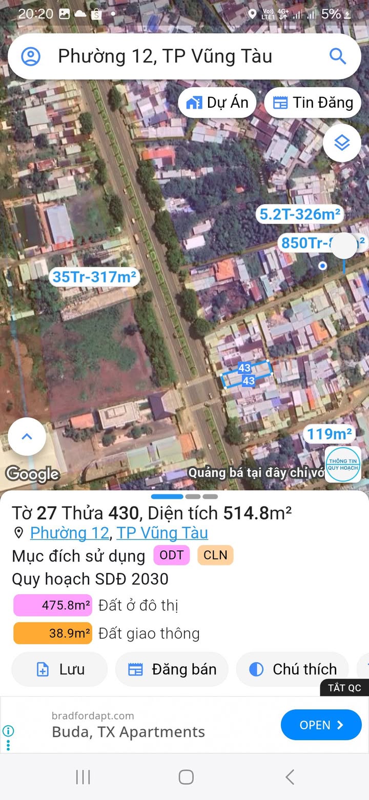 Xưởng bán mặt tiền Quốc Lộ 51, Phường 12, Vũng Tàu - Diện tích 514m², Giá thỏa thuận hấp dẫn!