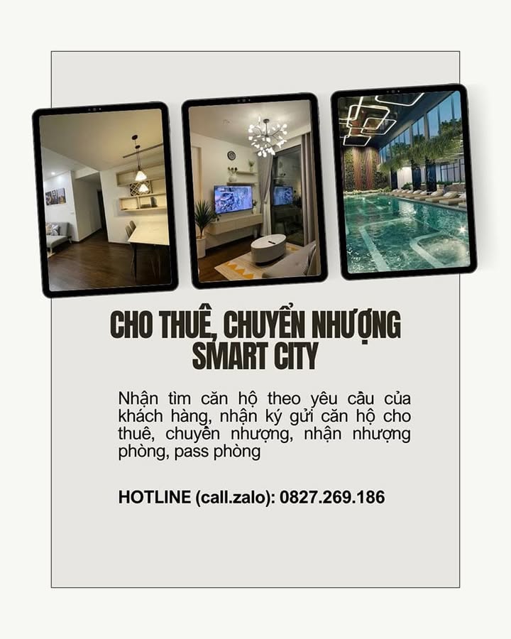 Căn hộ cho thuê Vinhomes Smart City 30-95m² giá từ 5.5 triệu - Dịch vụ tận tâm, hỗ trợ 24/7!