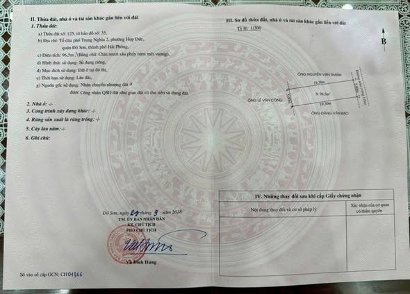 Đất nền Hợp Đức Đồ Sơn 96,5m² giá 1,5 tỷ - Đầu tư sinh lời hấp dẫn!