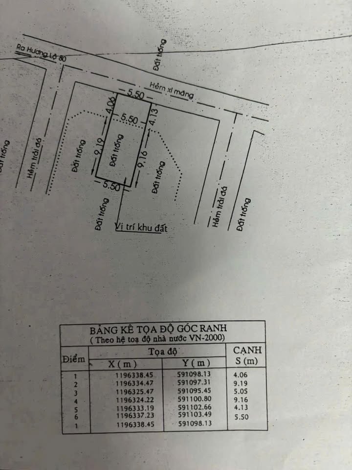 Bán đất hẻm 276 Hương Lộ 80, quận Bình Tân, 72m² - Sổ hồng chính chủ, giá tốt thương lượng!